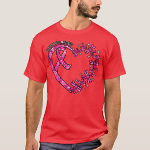 Breast Cancer Awareness Heart Pink Ribbon Support T-Shirt