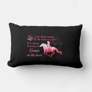 Breast Cancer Awareness Horse Ribbon Pink Ohrts Wo Lendenkissen