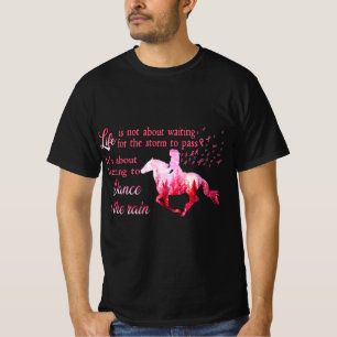 Breast Cancer Awareness Horse Ribbon Pink Ohrts Wo T-Shirt