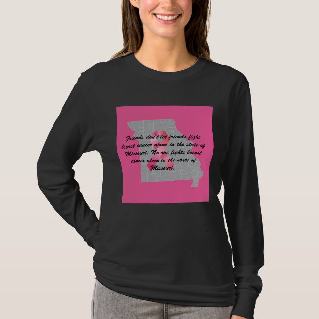 Breast Cancer Awareness in Missouri T-shirt  (Vorderseite)