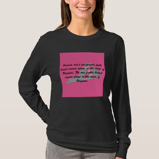 Breast Cancer Awareness in Virginia T-shirt  (Vorderseite)