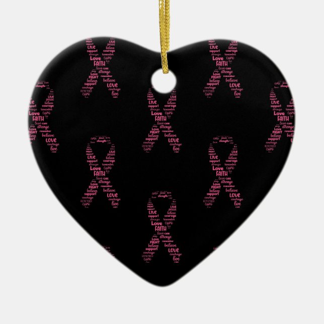 Breast Cancer Awareness Keramik Ornament (Vorne)