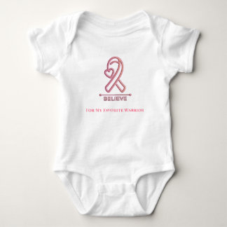 Breast Cancer Awareness / Lazo Rosa Creer Baby Strampler