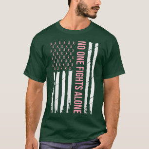 Breast Cancer Awareness Pink Ribbon USA F T-Shirt
