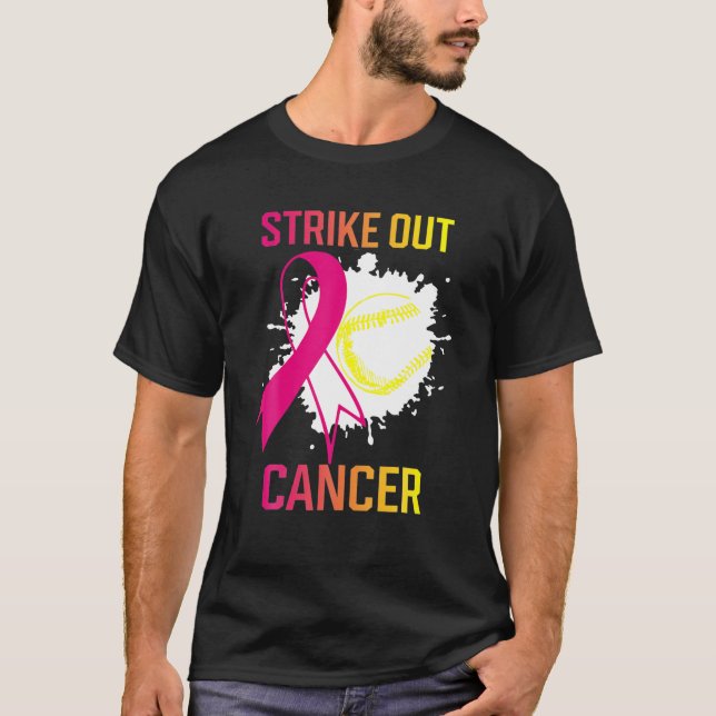 Breast Cancer Awareness Softball Ball F T-Shirt (Vorderseite)