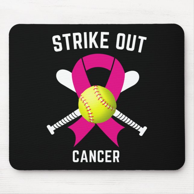 Breast Cancer Awareness Softball Fighting Mousepad (Vorne)
