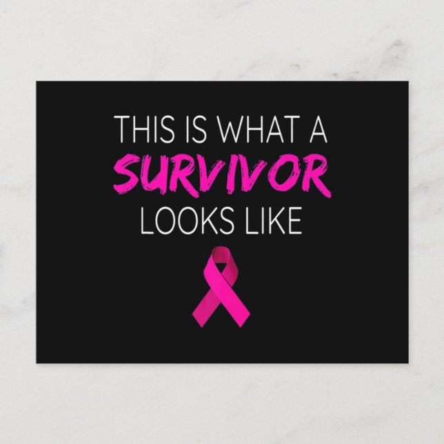 Breast Cancer Awareness Survivor-Pink Ribbon Gifts Postkarte (Vorderseite)