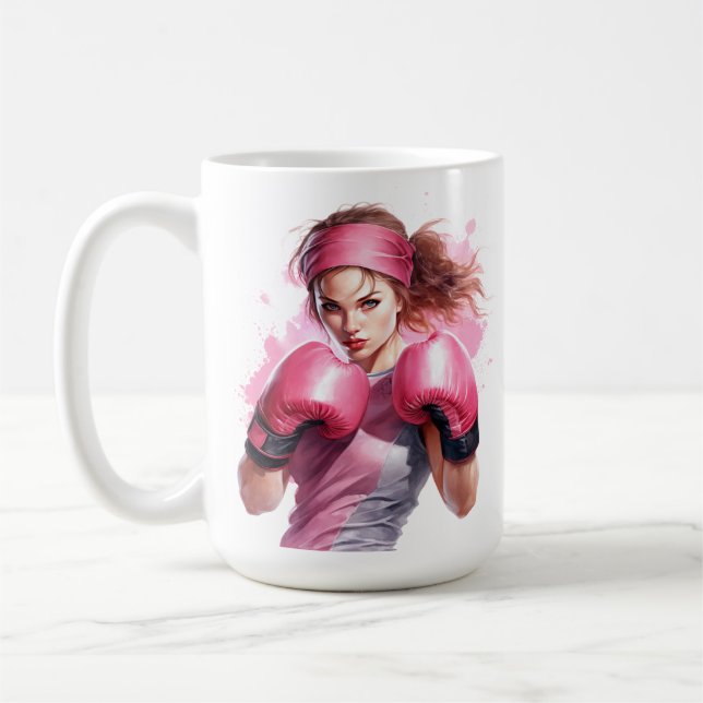 BREAST CANCER-BEWUSSTSEIN UND UNTERSTÜTZUNG KAFFEETASSE (Links)