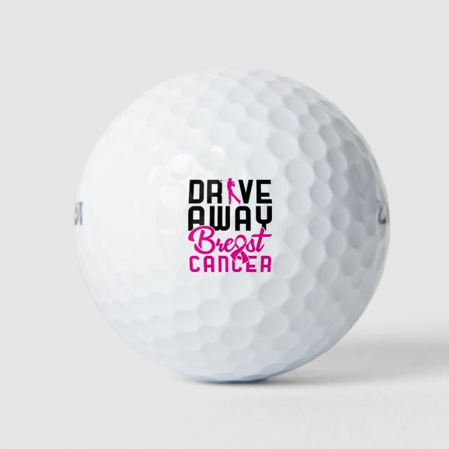 Breast Cancer Golfspielen Golf Golfer entfernen Golfball (Vorderseite)