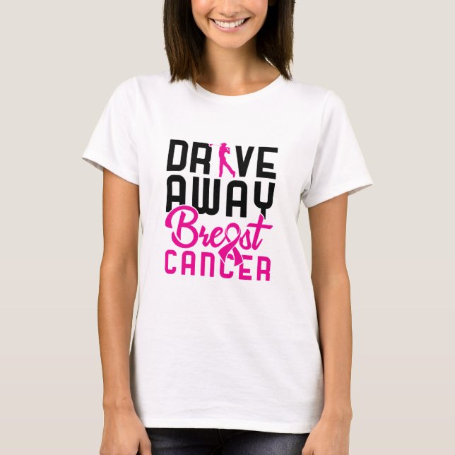 Breast Cancer Golfspielen Golf Golfer entfernen T-Shirt (Vorderseite)