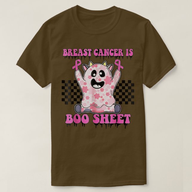 Breast Cancer Is Boo Sheet Pink Ribbon Halloween A T-Shirt (Design vorne)