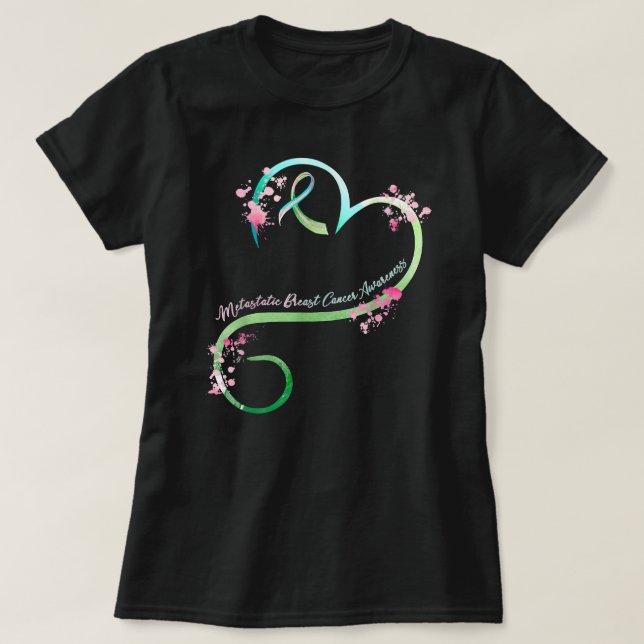 Breast Cancer Metastatic Breast Cancer Awareness H T-Shirt (Design vorne)