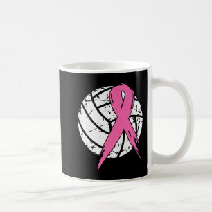 Breast Cancer Pink Ribbon Volleyball Awareness Cos Kaffeetasse