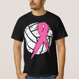 Breast Cancer Pink Ribbon Volleyball Awareness Cos T-Shirt