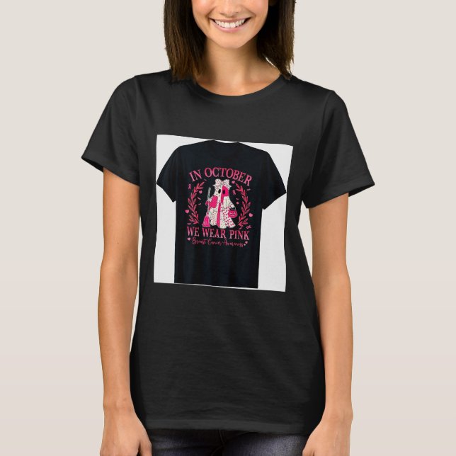 Breast Cancer Shirt For Women In October We Wear N (Vorderseite)