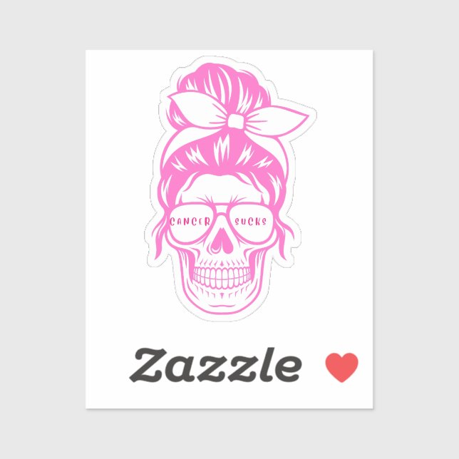 Breast Cancer Sucks Sticker (Blatt)