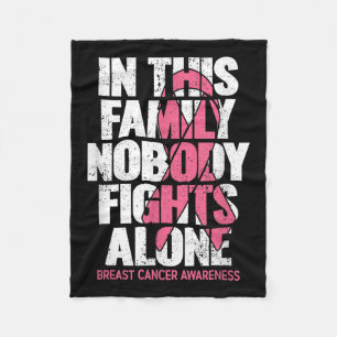 Breast Cancer Support Vintage Family Breast Cancer Fleecedecke