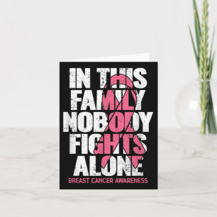 Breast Cancer Support Vintage Family Breast Cancer Karte