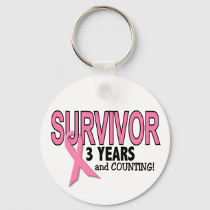 BREAST CANCER SURVIVOR 3 Years & Counting Schlüsselanhänger