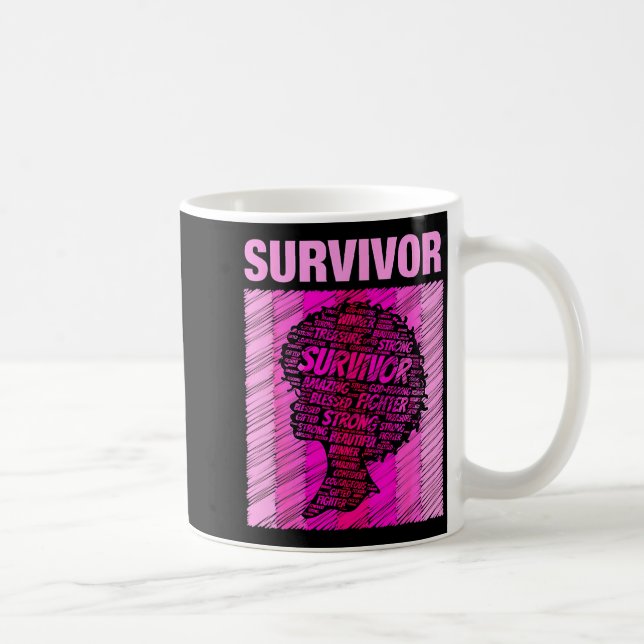 Breast Cancer Survivor African American Woman Nk A Kaffeetasse (Rechts)