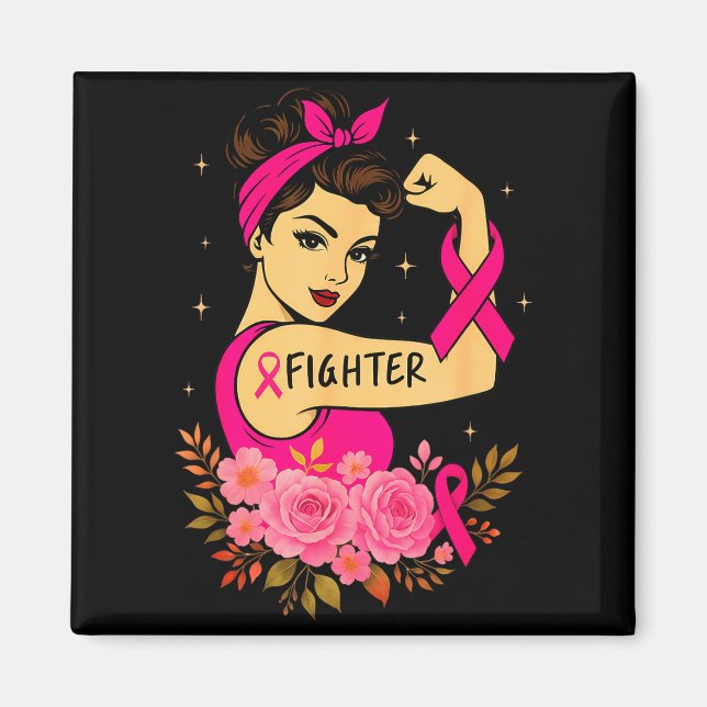 Breast Cancer Survivor Rosie Riveter Nk Awareness  Magnet (Vorne)