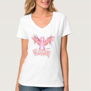 Breast Cancer Warrior Ladies V-Neck Nano T-Shirt