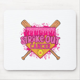 Breast Cancer Warrior Softball Tropfen Hom ausschl Mousepad