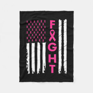 Breast Survivor American Flag Breast Cancer Awaren Fleecedecke