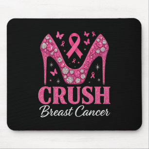 Breastblende rosa Ribbon-Krebs mit hoher Ferse Mousepad