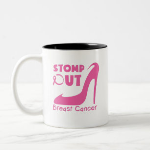Breastkrebs abbrechen zweifarbige tasse