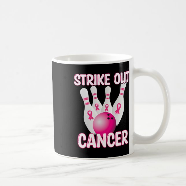 Breastkrebs ausschließen - Bowling Pink Kaffeetasse (Rechts)