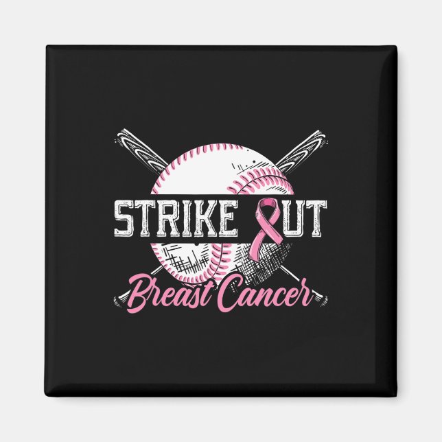 Breastkrebs-Baseball-Brustkrebs beenden Magnet (Vorne)