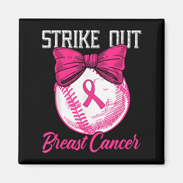 Breastkrebs-Baseball-Brustkrebs beenden Magnet (Vorne)