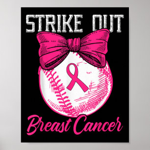 Breastkrebs-Baseball-Brustkrebs beenden Poster
