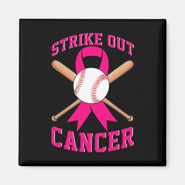 Breastkrebs-Baseball-Kampf Magnet (Vorne)