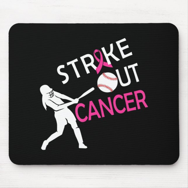 Breastkrebs-Baseball-Kampf Mousepad (Vorne)