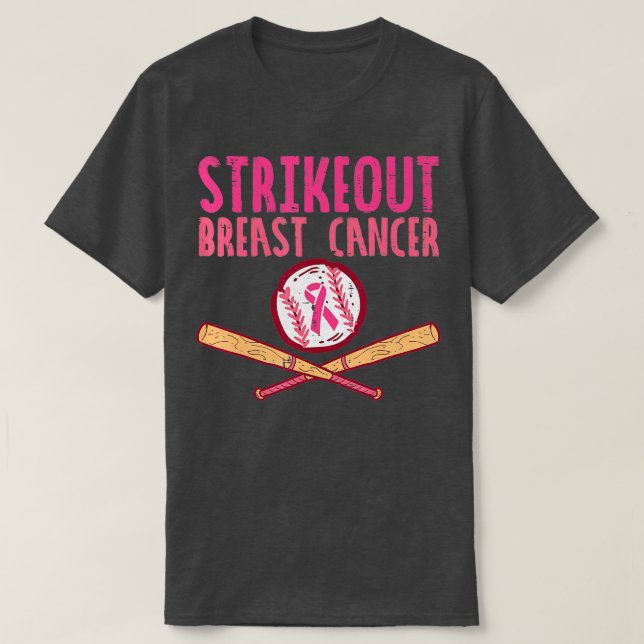 Breastkrebs-Baseball-Kampf T-Shirt (Design vorne)