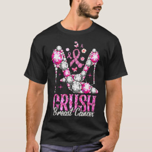 Breastkrebs-Bewusstsein Bling Pink Ribbon T- T-Shirt