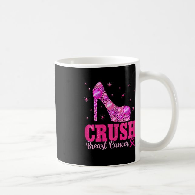 Breastkrebs-Bewusstsein - Rosa Heels Kaffeetasse (Rechts)