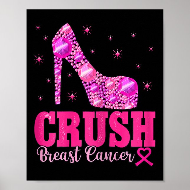 Breastkrebs-Bewusstsein - Rosa Heels Poster (Vorne)