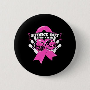 Breastkrebs-Bewusstseinsbildung für Bowling bekämp Button