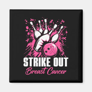 Breastkrebs-Bowling - Rosa Ribbon-Frauen ausschlie Magnet