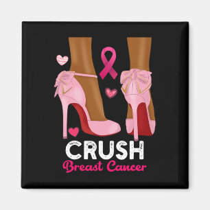 Breastkrebs im Oktober tragen wir rosa schwarz Magnet