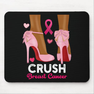Breastkrebs im Oktober tragen wir rosa schwarz Mousepad