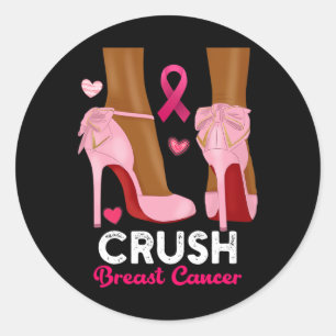 Breastkrebs im Oktober tragen wir rosa schwarz Runder Aufkleber