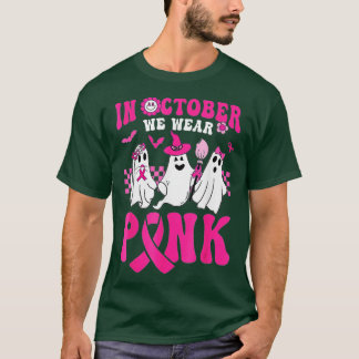 Breastkrebs-Krieger-Geist-Halloween 3 tragen Pink T-Shirt
