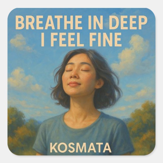 Breath in Deep - Aufkleber (Vorderseite)
