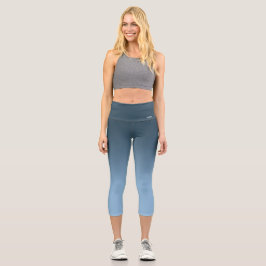 Breath_Zone Blu Gradient Capri Leggings