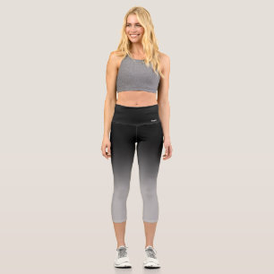 Breath_Zone Schwarze Gradient Capri Leggings