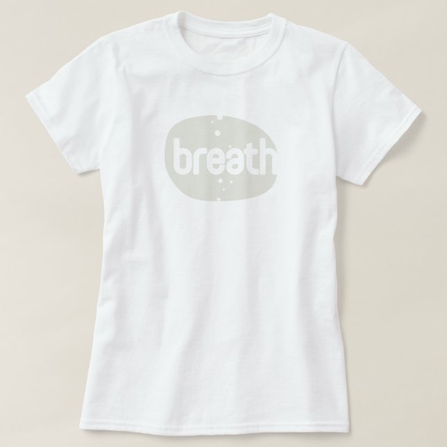 Breath Zone - White Yoga & Pilates T-shirt (Design vorne)